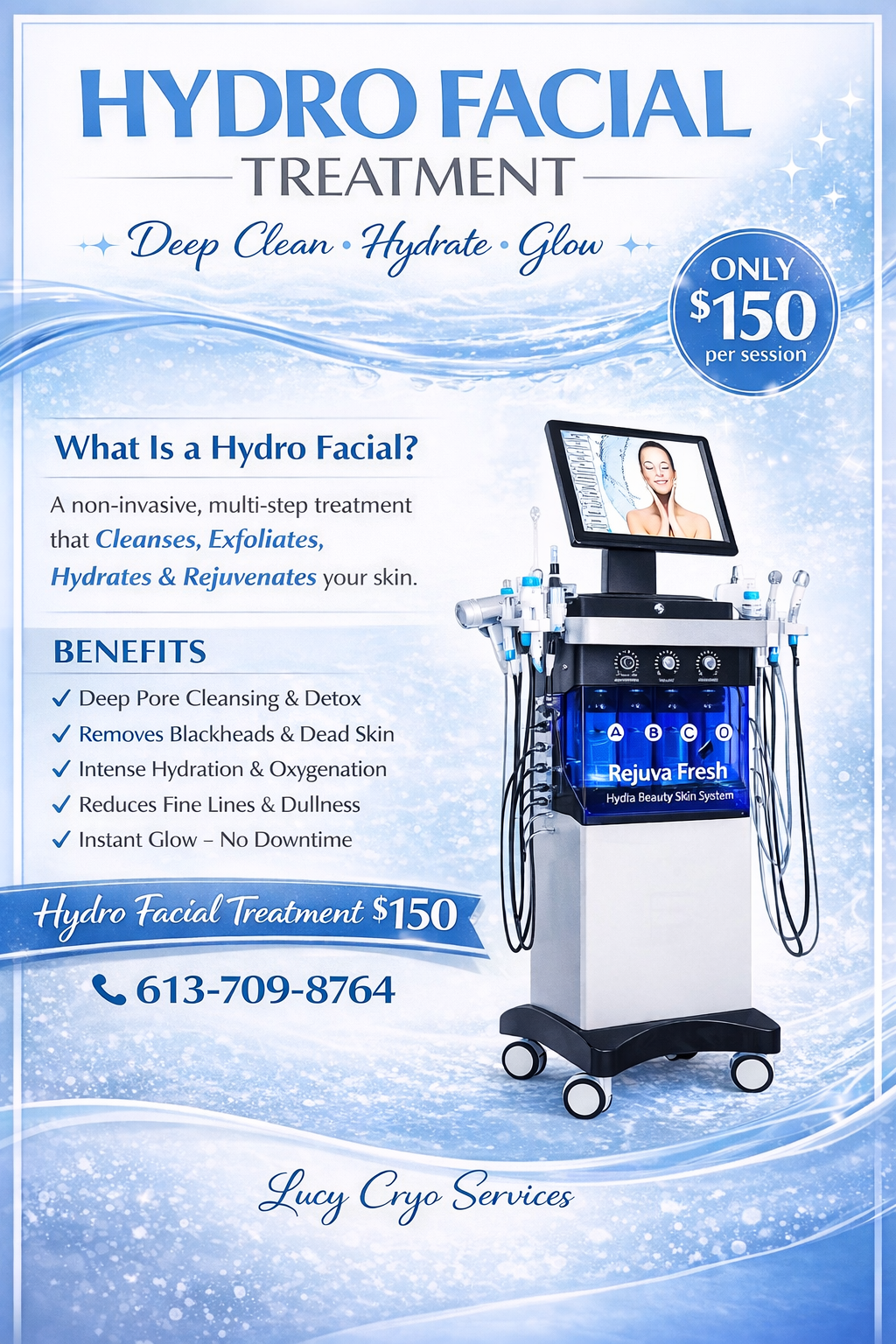 Hydro facial treatment